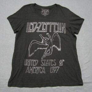 Led-Zeppelin United States of America 1977 T-Shirt Men's L Black Short Sleeve
